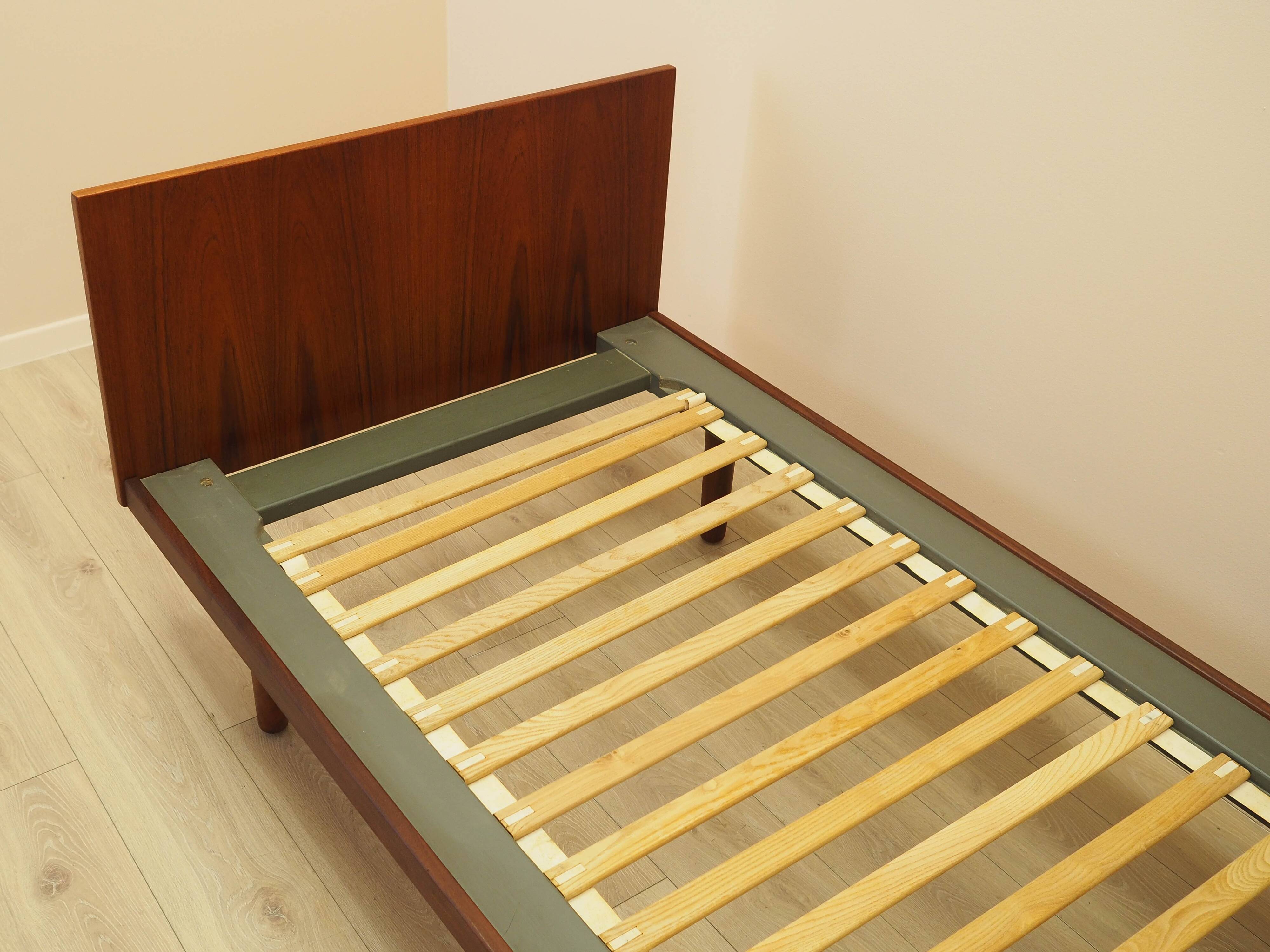 Teak bed, Danish design, 1960s, designer: Hans J. Wegner, manufacturer: Get