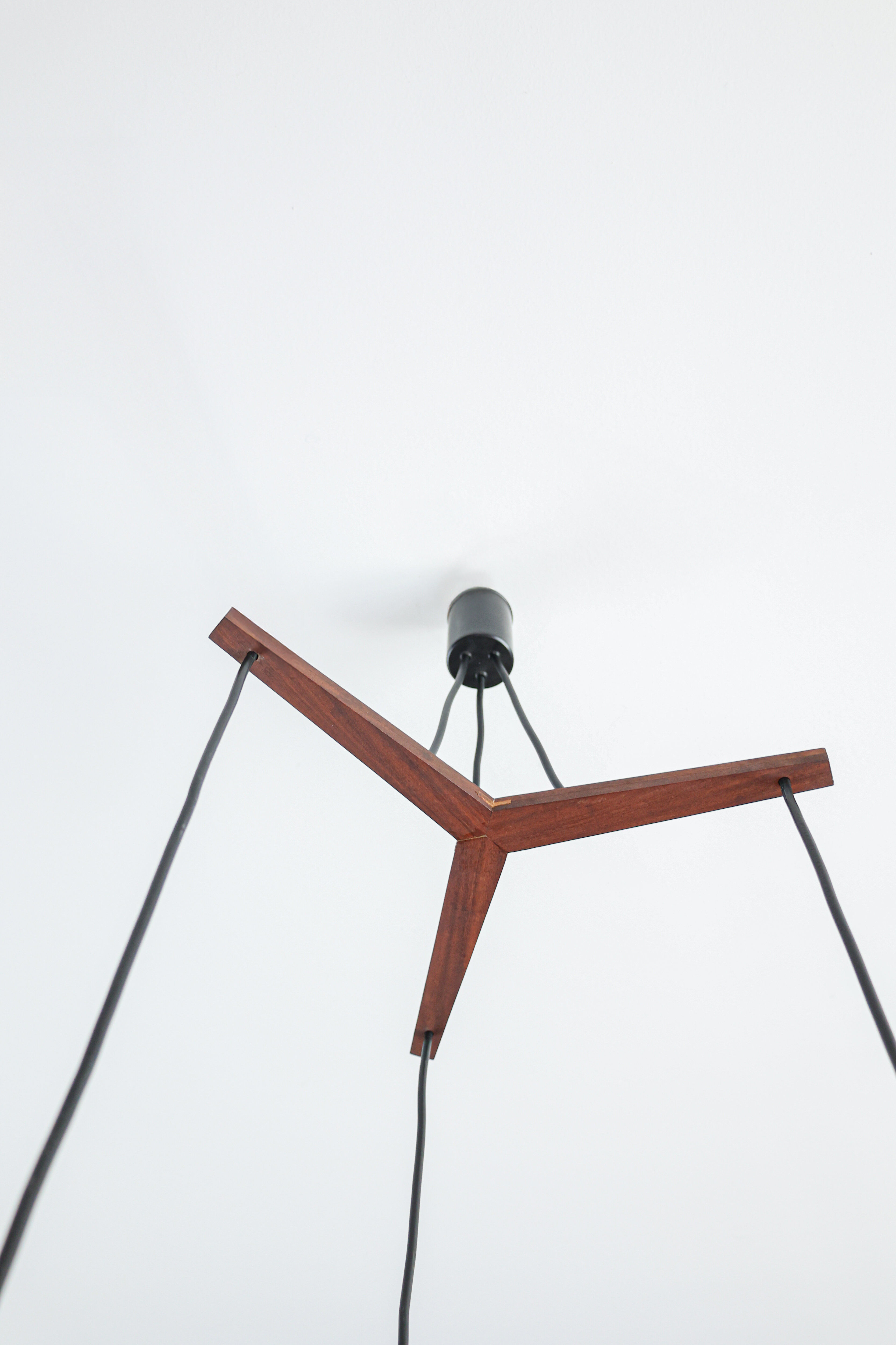 Vintage Holmegaard pendant lamp by E. Jacob, Denmark, 1960s.