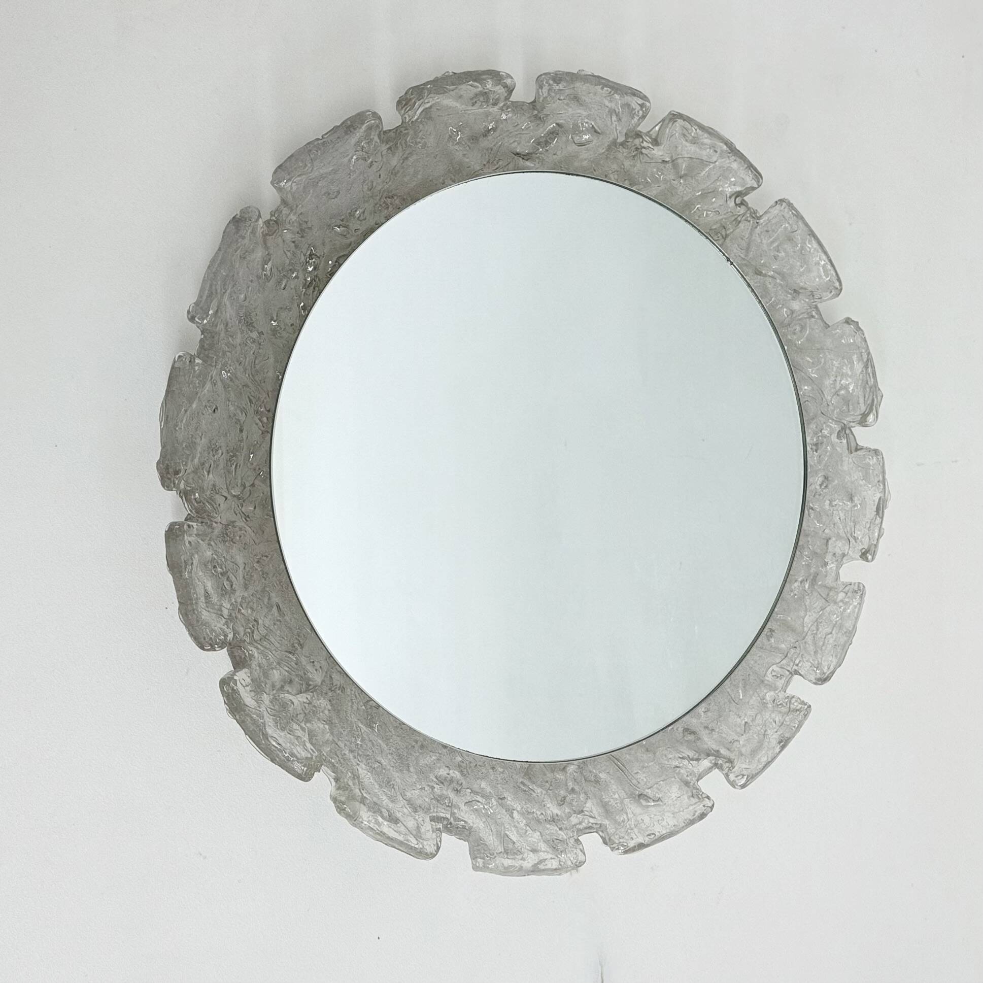 Hillebrand vintage Lucite wall mirror with backlight , 1970’s , Germany