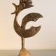 Yves LOHE Stylized metal rooster sculpture
