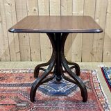 Mahogany and beech bistro table, made in the 1950s