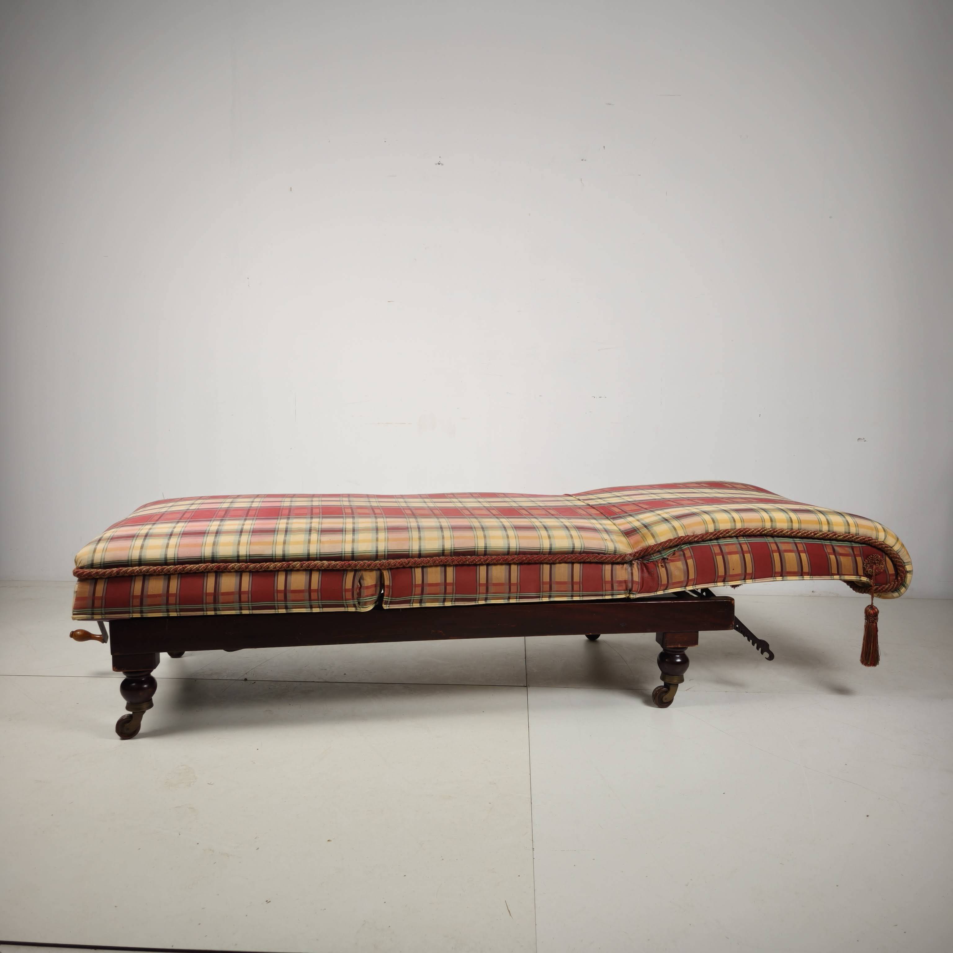 Rare Carters of London Adjustable Invalid Daybed, England, Early 20th Centu
