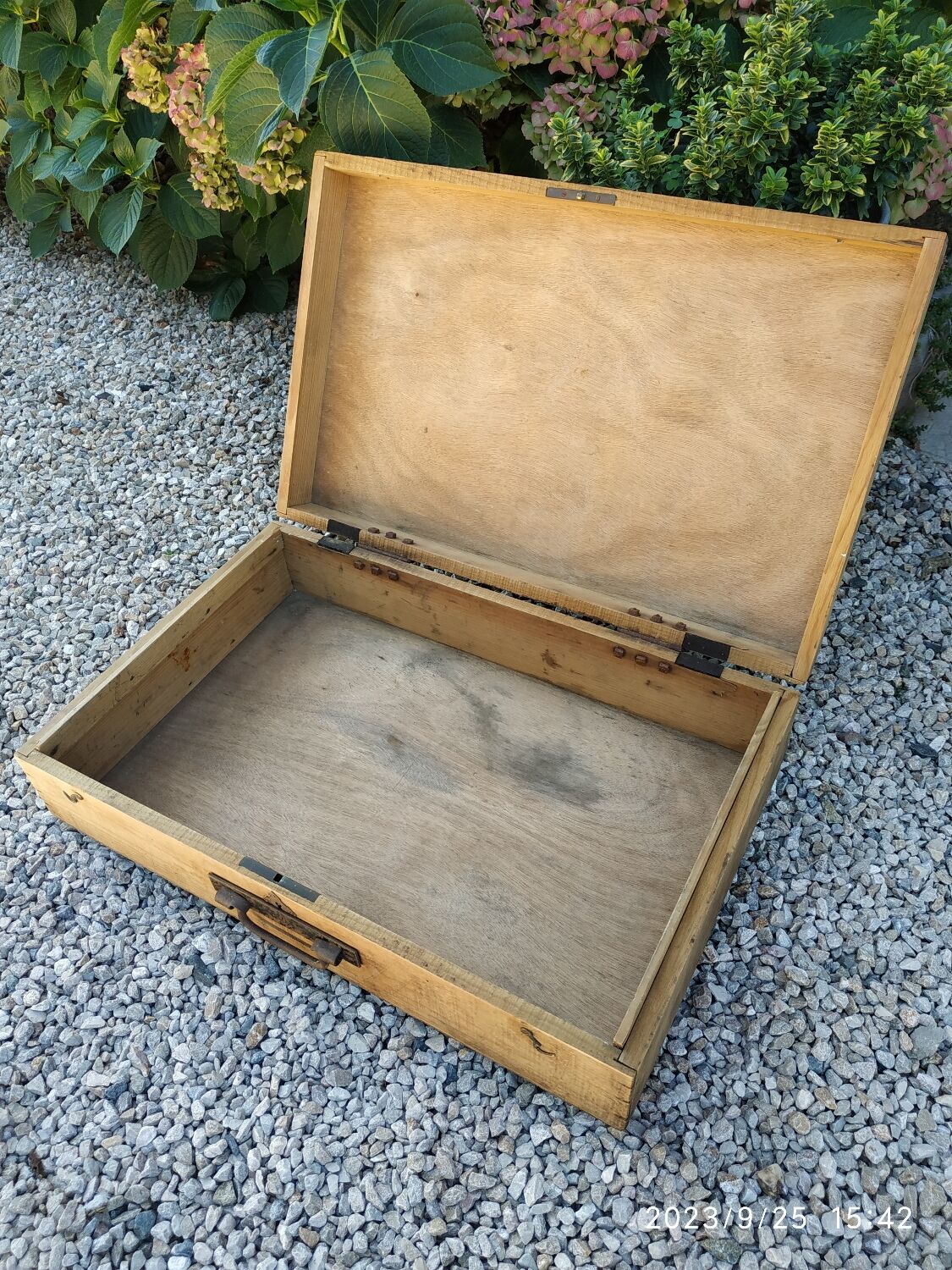 Wooden suitcase