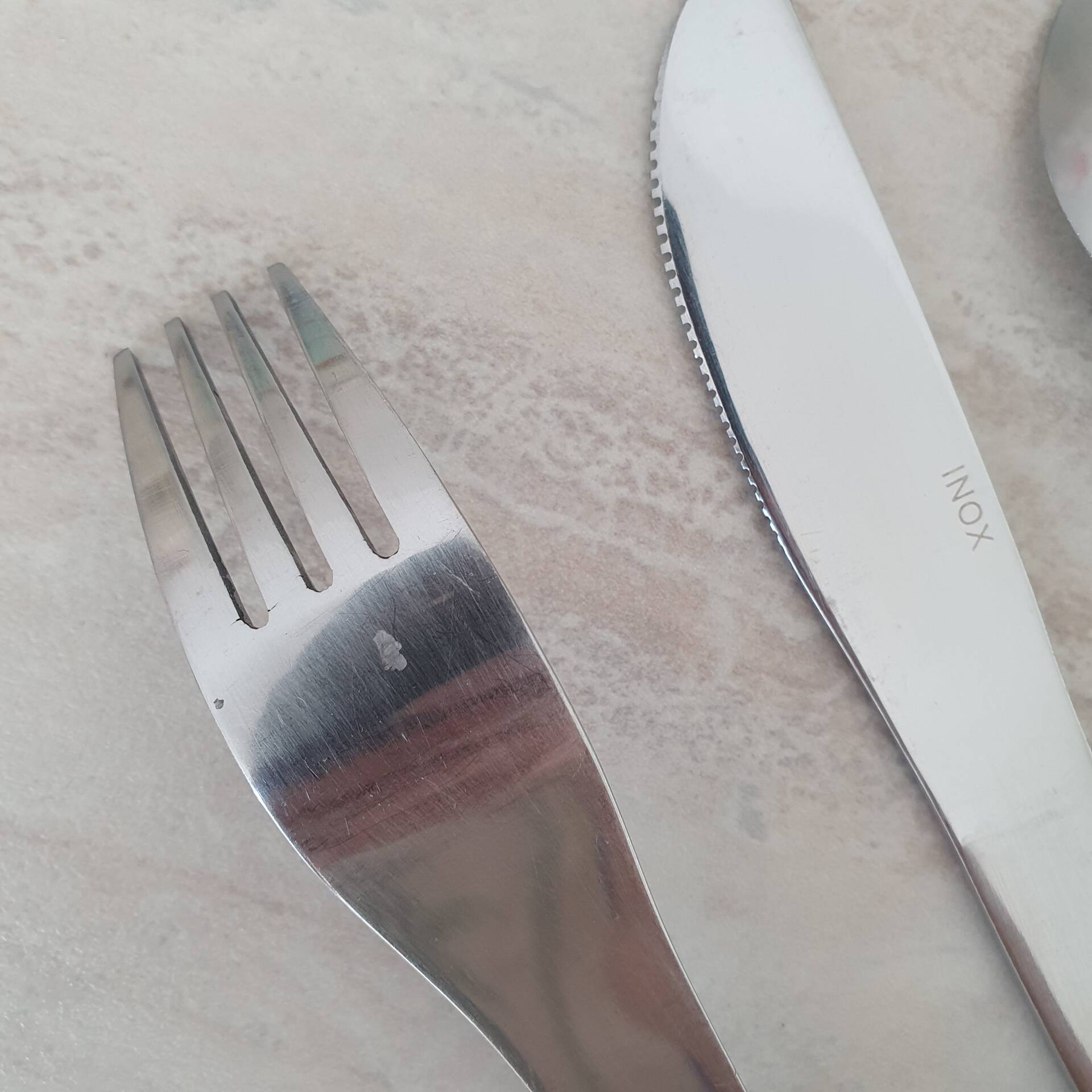 Set of 3 stainless steel cutlery Space Age