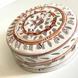 Handcrafted terracotta wall lamp enamelled bordeaux center