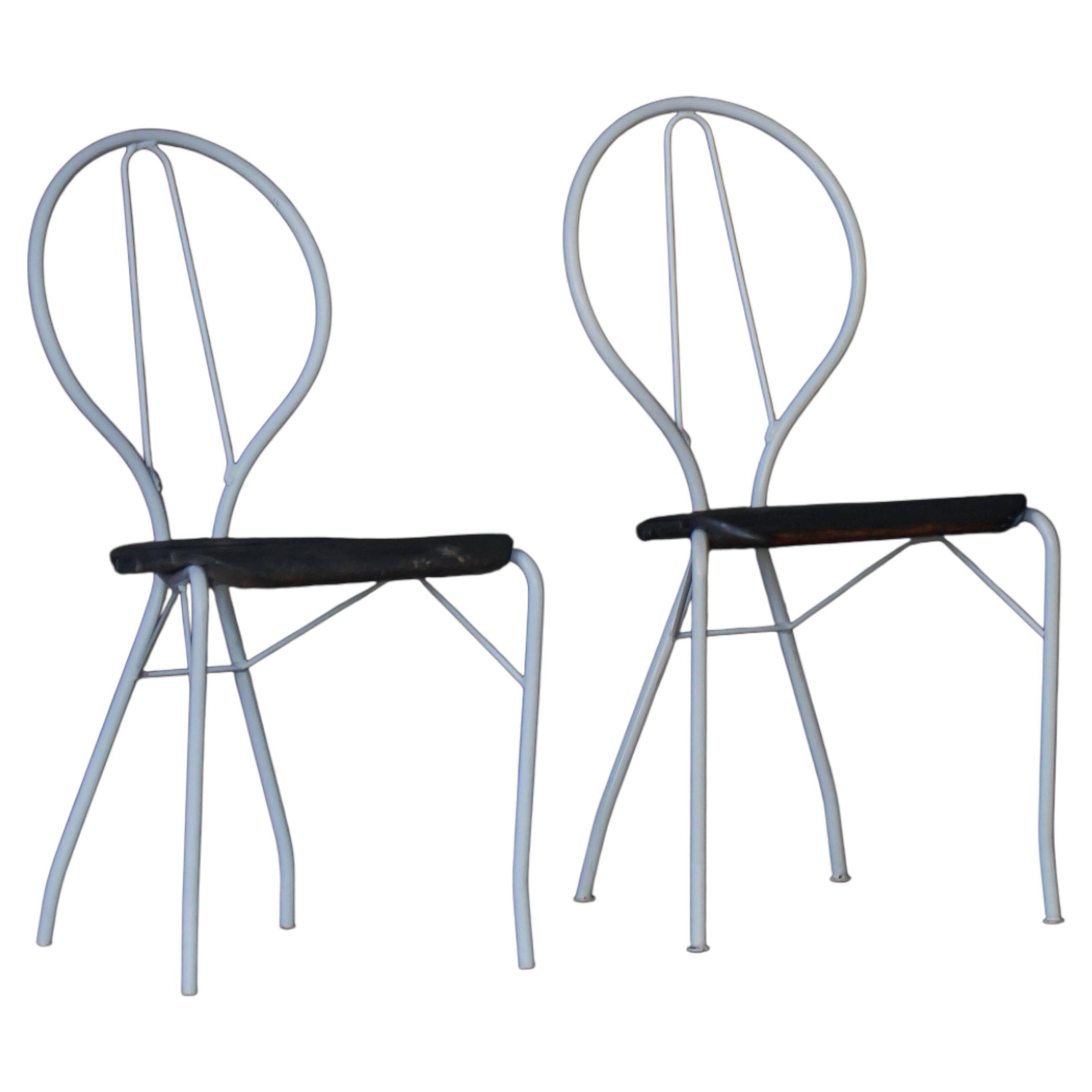 Pair of vintage garden chairs by Tore Ahlsén "Pia", modern Swedish, Gärsnäs, 1990.