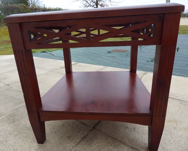 Table end of sofa in exotic wood