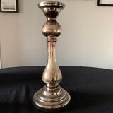 Candle holder in glass blow'mercurized