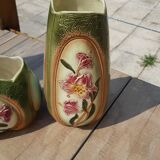 Set vases and planter in slurry Lys