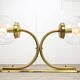 Large Italian Mid-century Brass Wall or Ceiling Lamp, 60s