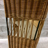 Vintage rattan counter bar