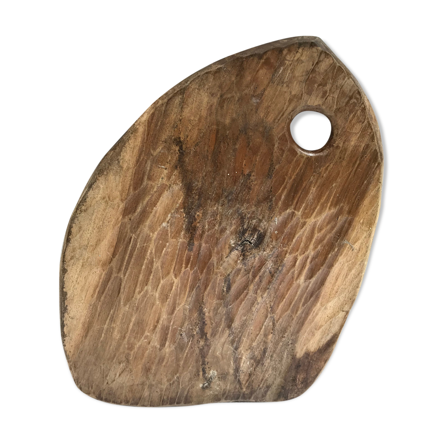 Ancient palette of painter raw wood sculpted vintage decoration
