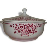 Tureen Deco earthenware, hbc montereau, france