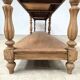 Large 19th-century oak draper's table with 6 legs.