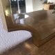 Brass bevelled mirror, Italy, 60s