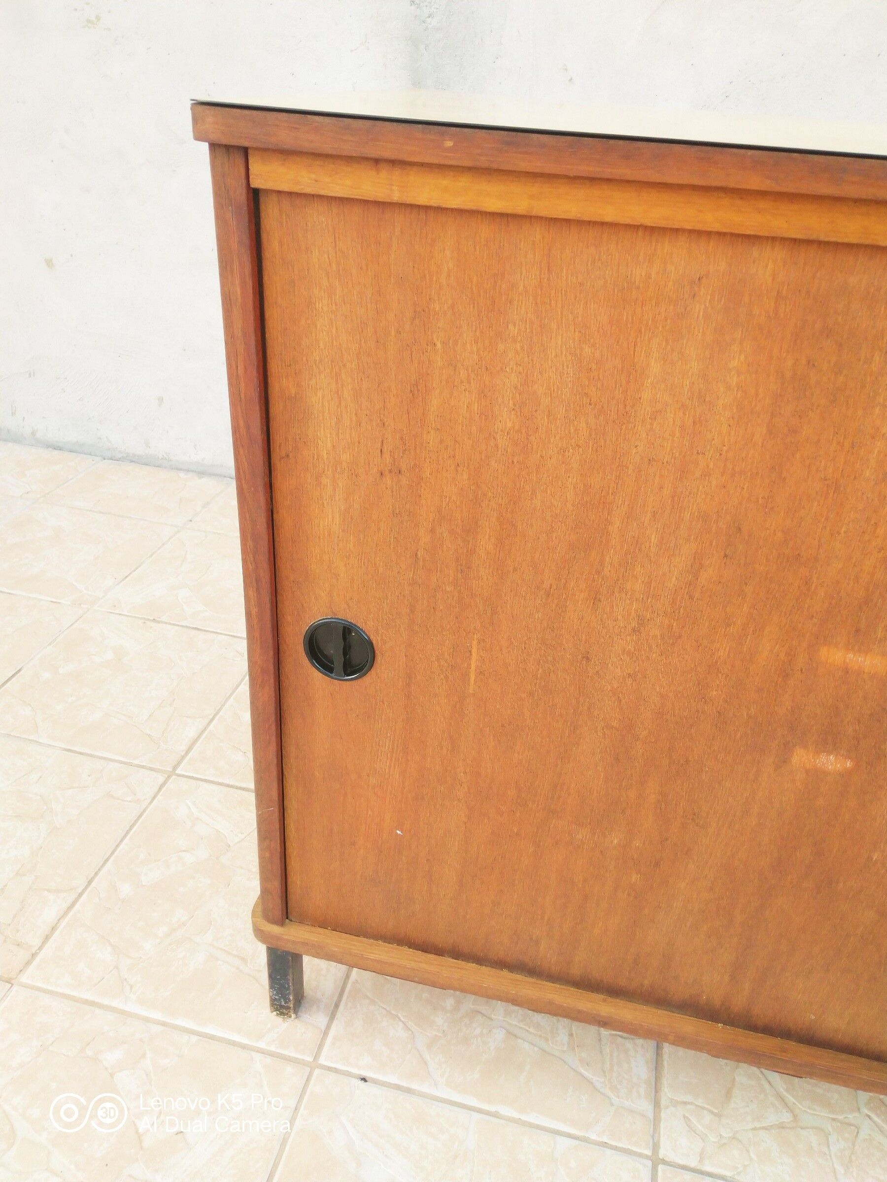 Vintage oak veneer line buffet (2)