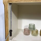 Storage unit, wooden and cane sideboard