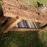 Raw oak carpenter's workbench