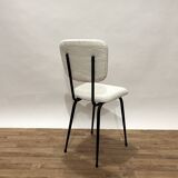 Chaise années 60 retapissée bouclette