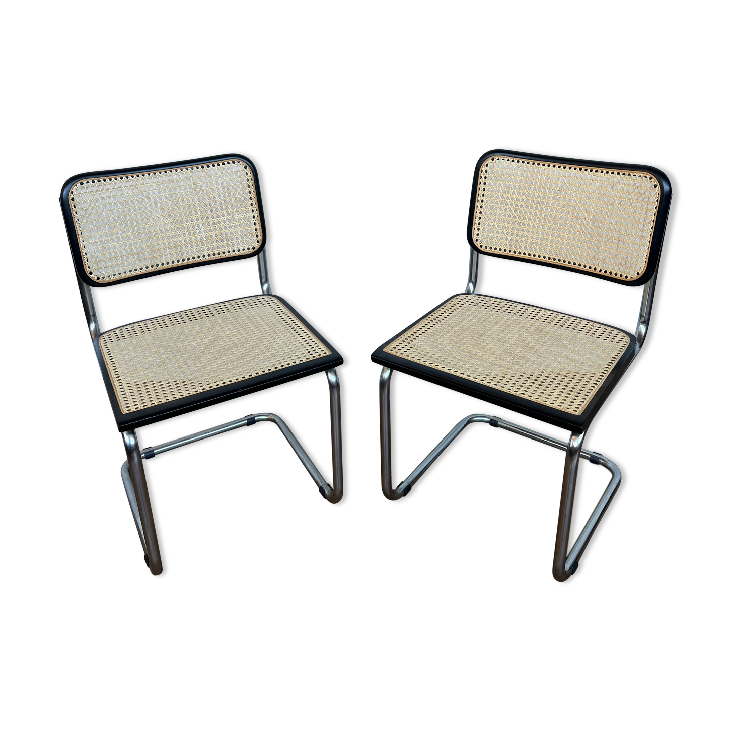 Pair of chairs B32 Marcel Breuer Bauhaus design made in Italy