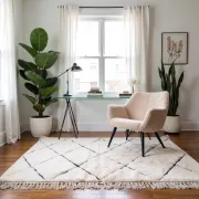 Beni Ourain White Rug – Handwoven Berber Diamond