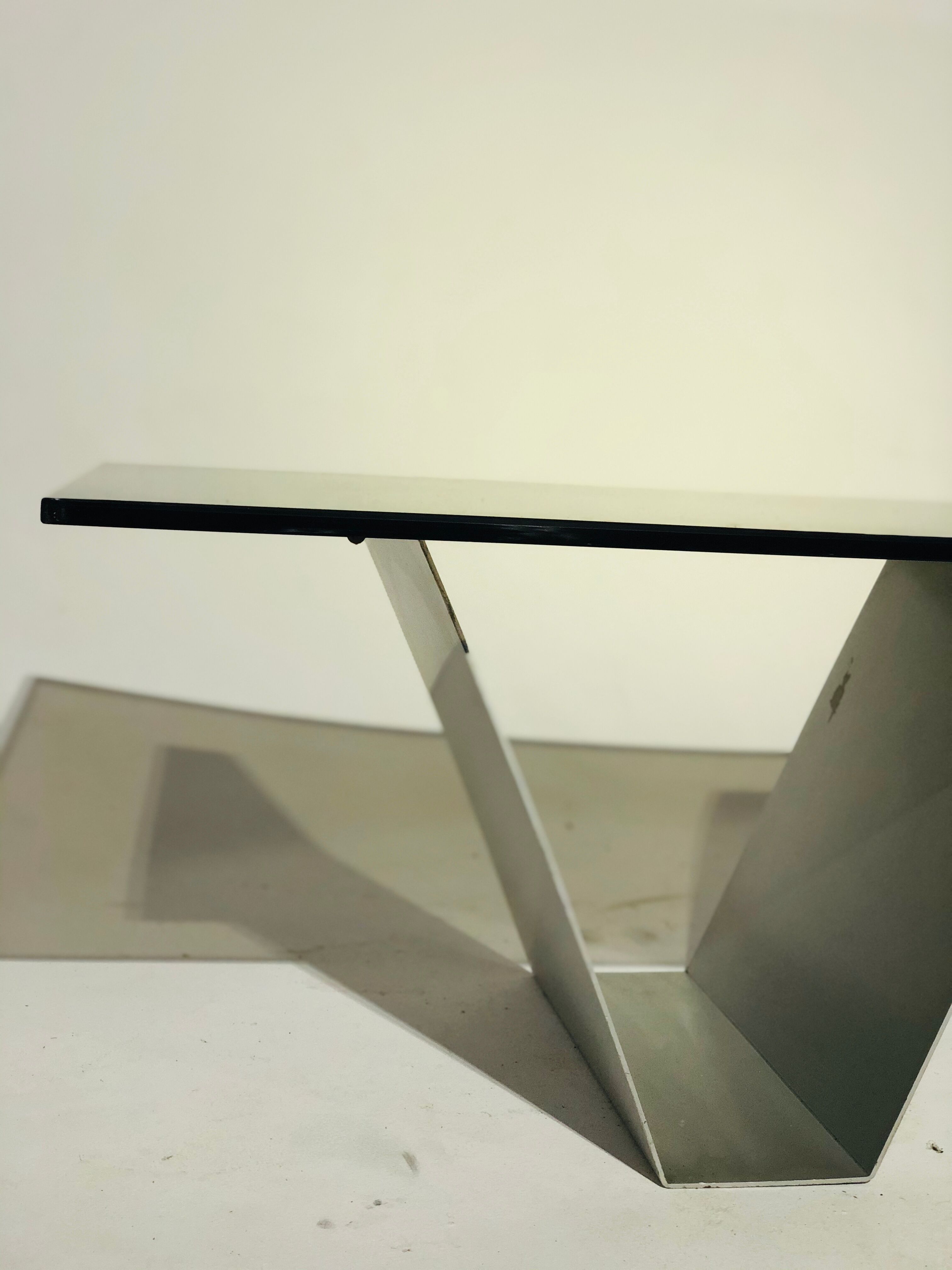 70s aluminium coffee table