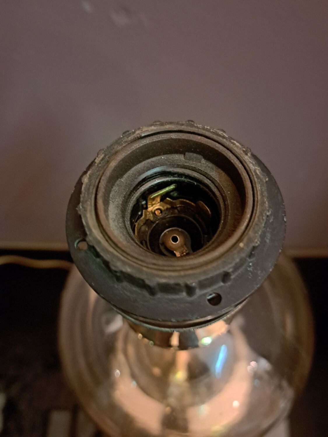 Lampe See Delmas en laiton et verre