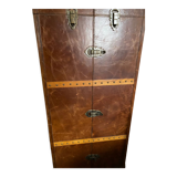 Malle bar cuir et bois