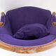 French bergere armchair - New mauve velvet upholstery