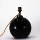 Art Deco black glass ball lamp 1930