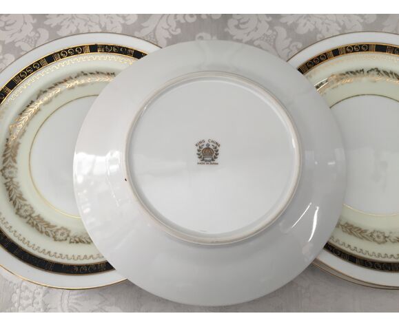 Lot assiettes plates porcelaine de Luxe Style Louis XVI Made in Japan |  Selency