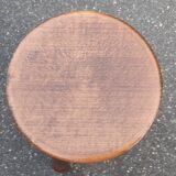 Tabouret tripode en chêne massif, France années 70