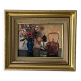 Tableau nature morte signé m.brenot tournus