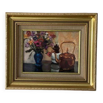 Tableau nature morte signé m.brenot tournus