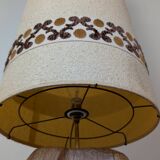 Brutalist oak sculpture lamp