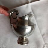 Shiny pewter tea set