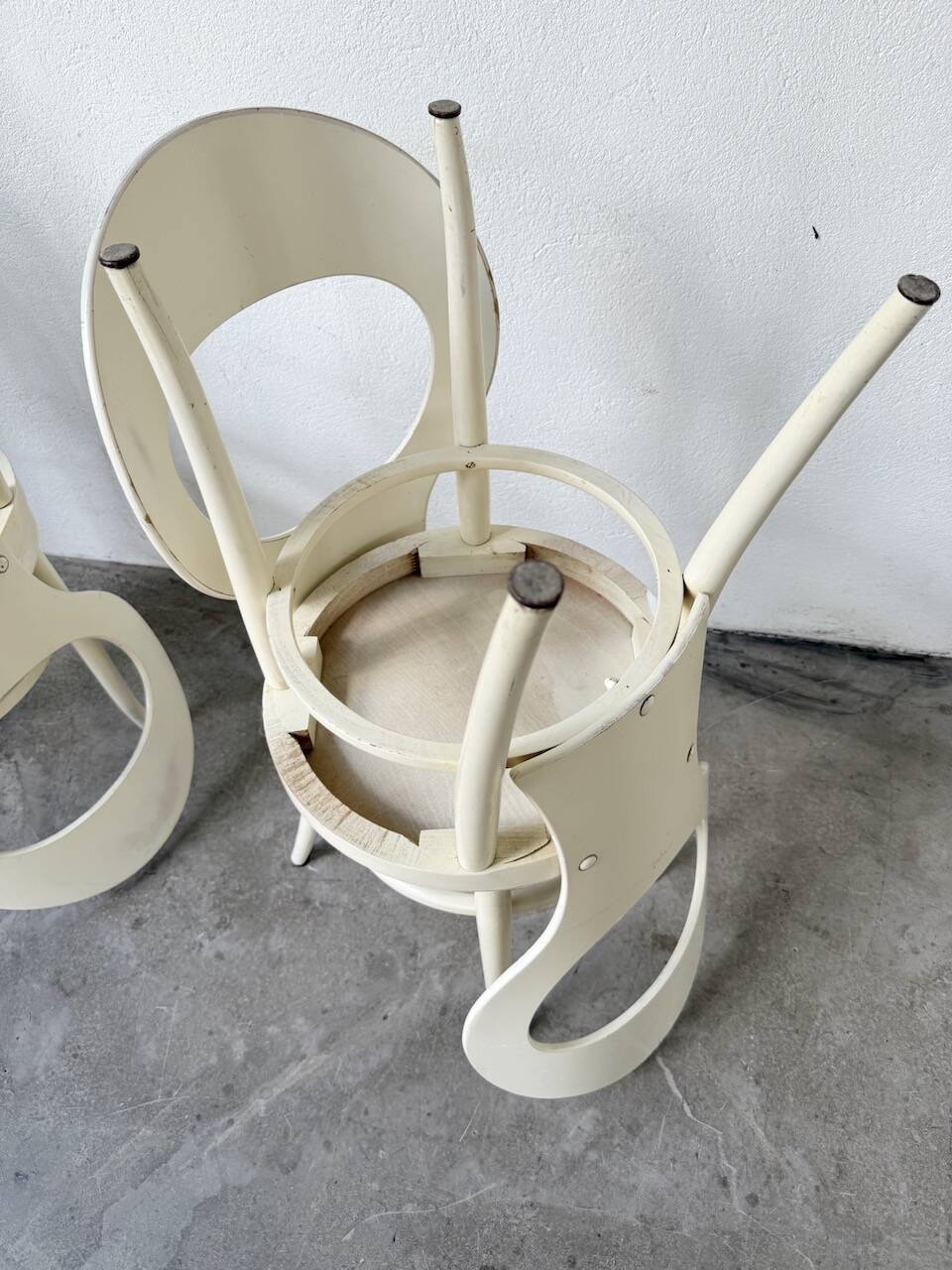 Set of 4 Baumann bistro chairs, Mouette model