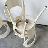 Set of 4 Baumann bistro chairs, Mouette model