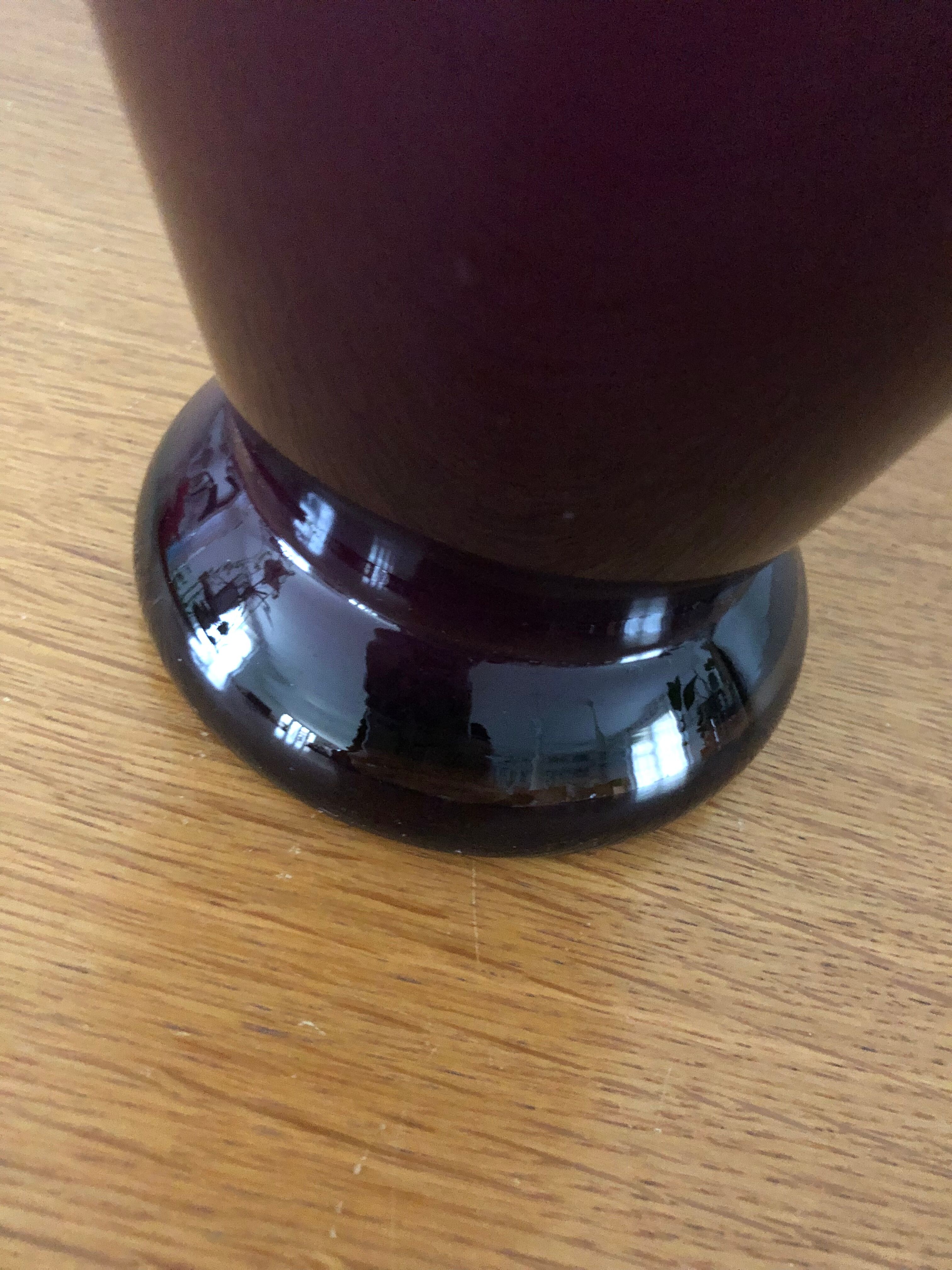 Purple colored glass vase