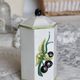 Vintage earthenware and slip storage jars – Strawberry and olive patterns