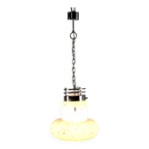 Suspension vintage années 1970 en verre et métal, Italie