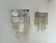 Pair of vintage mother-of-pearl and metal wall lights, France 1950s