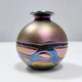 Opalescent Mdina Glass Vase from Malta