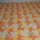 Sheet 2 people puzzle orange seventies 70s vintage