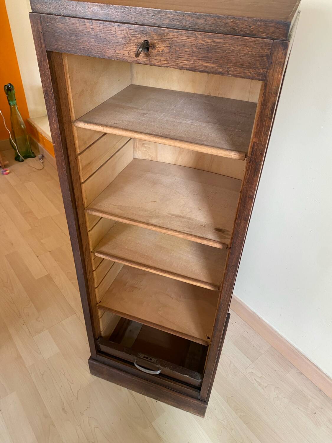 Renovated curtain filing cabinet from the early 20th century