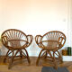 Pair of rattan armchairs
