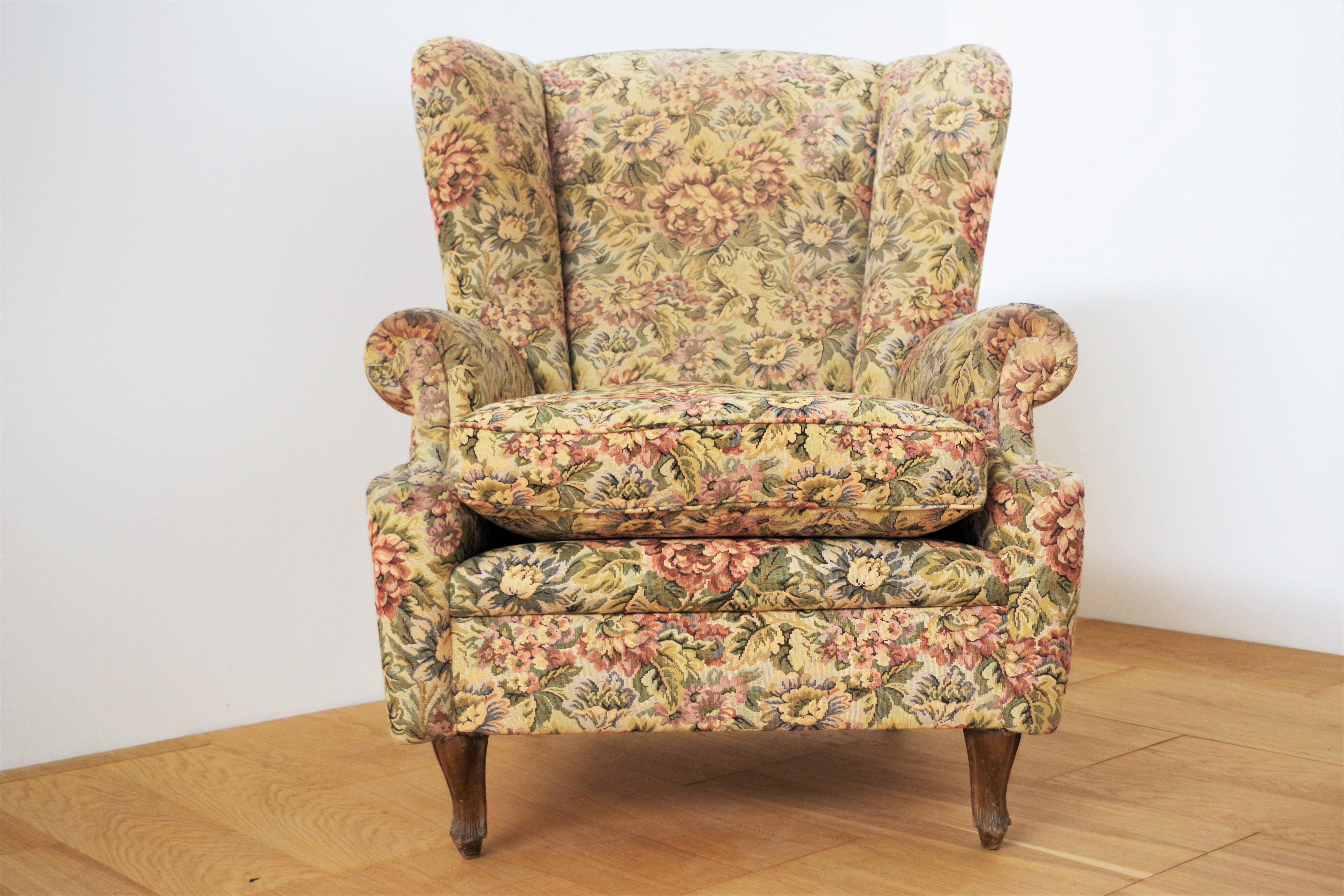 Baroque armchairs and sofa, 1950s, set of 3