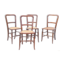Série de 4 chaises cannées