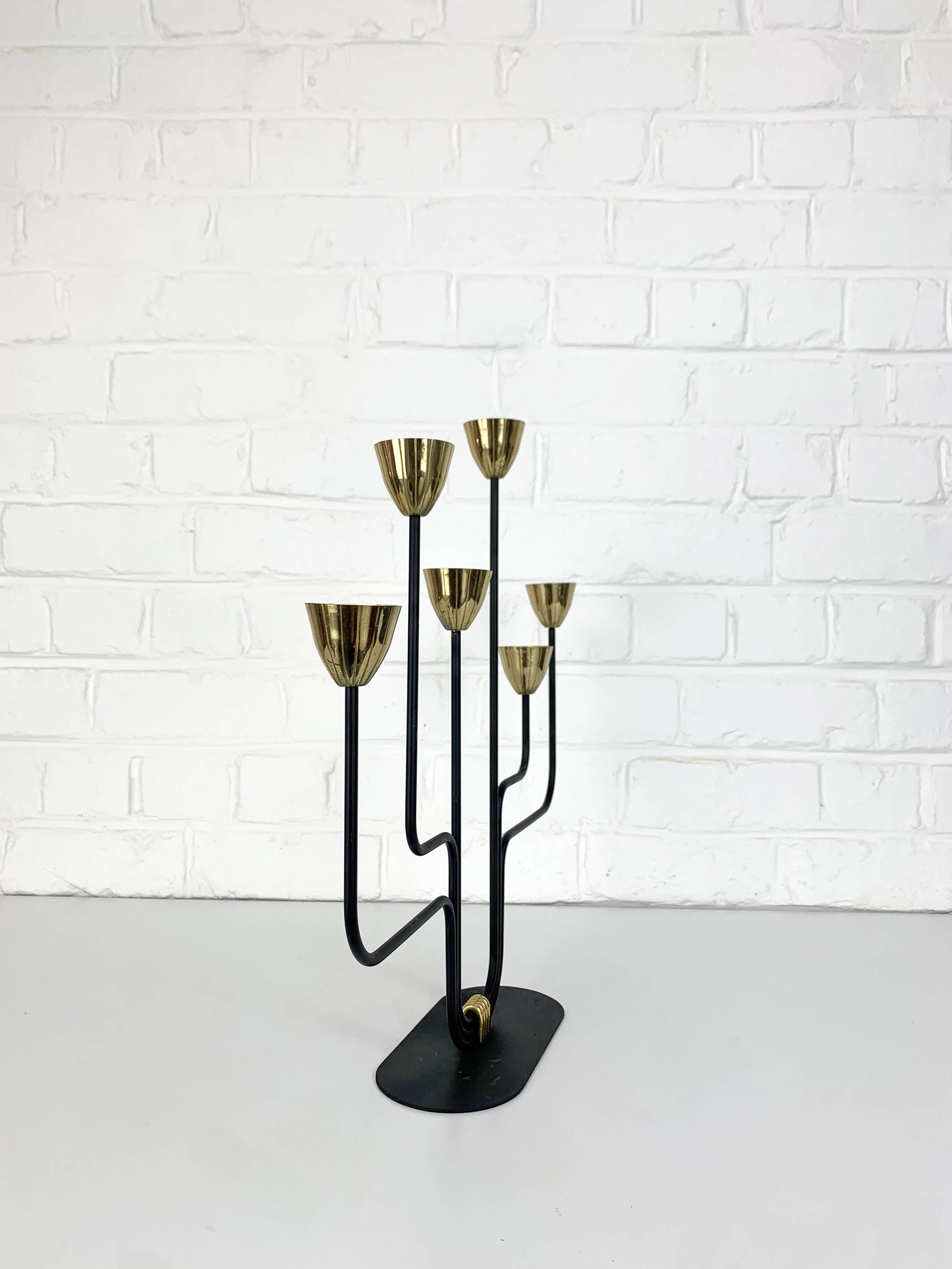 Mid-Century Scandinavian Candlestick, Gunnar Ander for Ystad Metall, Sweden