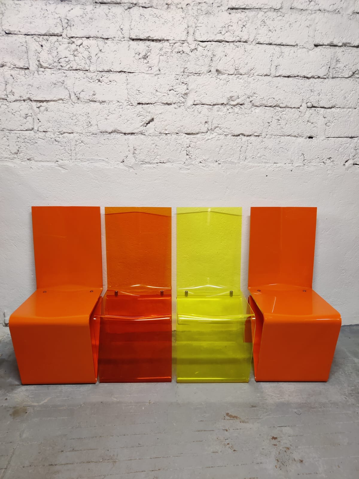 Set of 4 chairs "Pli" Roche Bobois